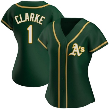 Replica Denzel Clarke Women's Oakland Athletics Green Alternate Jersey