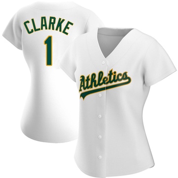 Replica Denzel Clarke Women's Oakland Athletics White Home Jersey
