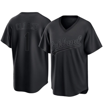 Replica Denzel Clarke Youth Oakland Athletics Black Pitch Fashion Jersey