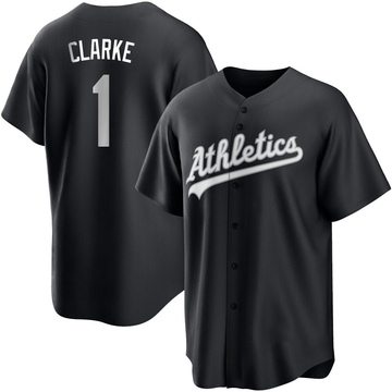 Replica Denzel Clarke Youth Oakland Athletics White Black/ Jersey