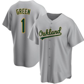 Replica Dick Green Men's Oakland Athletics Green Gray Road Jersey
