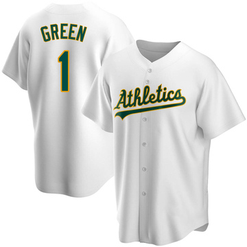 Replica Dick Green Men's Oakland Athletics White Home Jersey