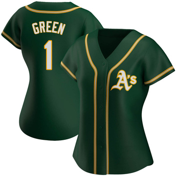 Replica Dick Green Women's Oakland Athletics Green Alternate Jersey
