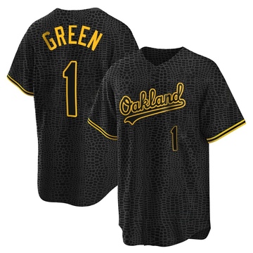 Replica Dick Green Youth Oakland Athletics Green Black Snake Skin City Jersey