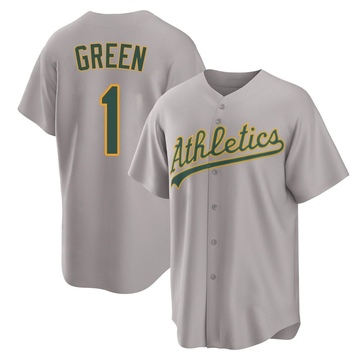 Replica Dick Green Youth Oakland Athletics Green Gray Away 2.0 Jersey