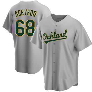 Replica Domingo Acevedo Youth Oakland Athletics Gray Road Jersey