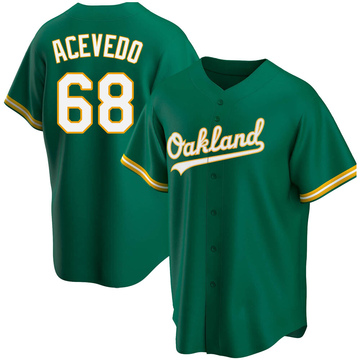 Replica Domingo Acevedo Youth Oakland Athletics Kelly Green Alternate Jersey