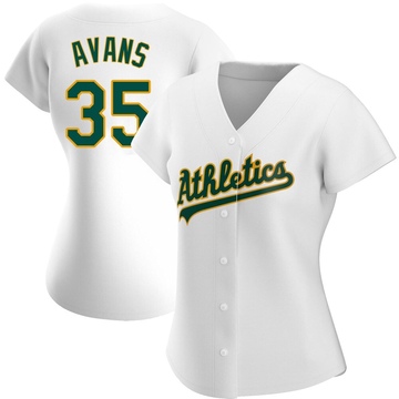Replica Drew Avans Women's Oakland Athletics White Home Jersey