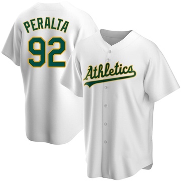 Replica Elvis Peralta Men's Oakland Athletics White Home Jersey