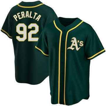 Replica Elvis Peralta Youth Oakland Athletics Green Alternate Jersey