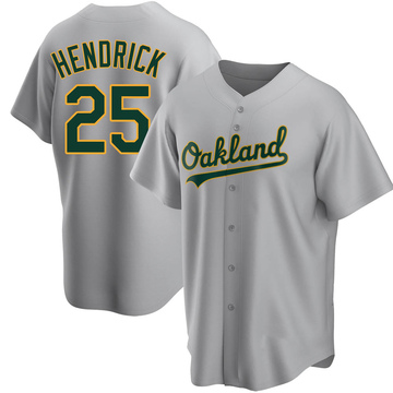 Replica George Hendrick Men's Oakland Athletics Gray Road Jersey