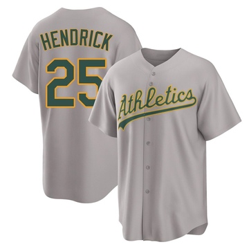 Replica George Hendrick Youth Oakland Athletics Gray Away 2.0 Jersey