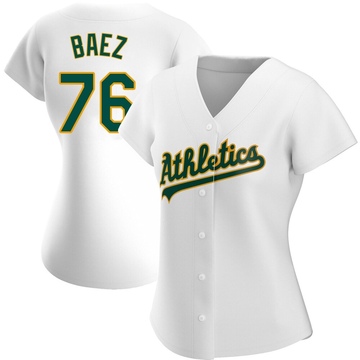 Replica Henry Baez Women's Oakland Athletics White Home Jersey