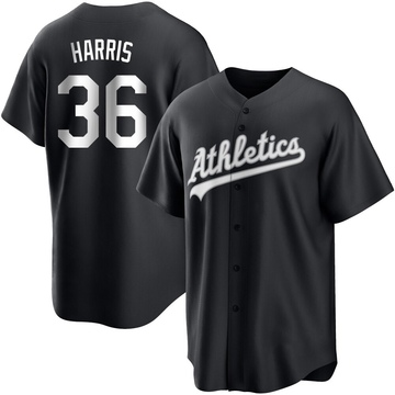 Replica Hogan Harris Youth Oakland Athletics White Black/ Jersey