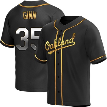 Replica J.T. Ginn Youth Oakland Athletics Black Golden Alternate Jersey