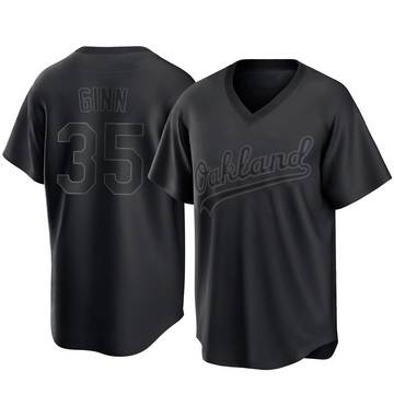 Replica J.T. Ginn Youth Oakland Athletics Black Pitch Fashion Jersey