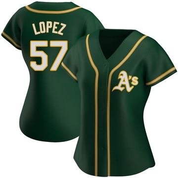 Replica Jacob Lopez Women's Oakland Athletics Green Alternate Jersey