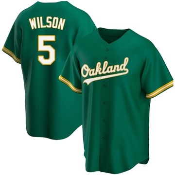 Replica Jacob Wilson Men's Oakland Athletics Kelly Green Alternate Jersey