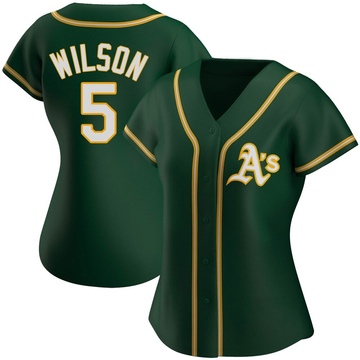 Replica Jacob Wilson Women's Oakland Athletics Green Alternate Jersey