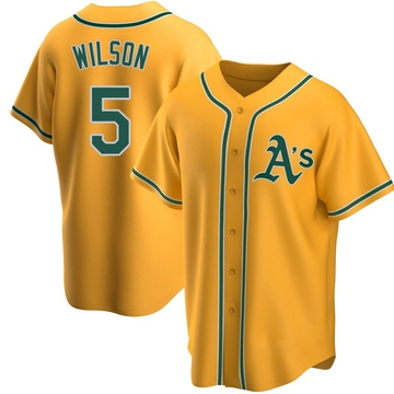 Replica Jacob Wilson Youth Oakland Athletics Gold Alternate Jersey