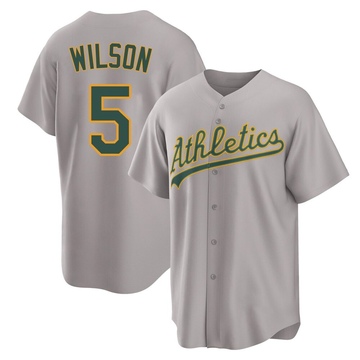 Replica Jacob Wilson Youth Oakland Athletics Gray Away 2.0 Jersey