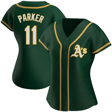 Replica Jarrod Parker Women's Oakland Athletics Green Alternate Jersey