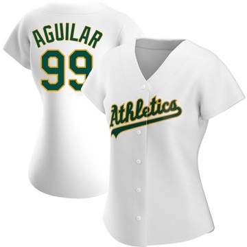Replica Jesus Aguilar Women's Oakland Athletics White Home Jersey