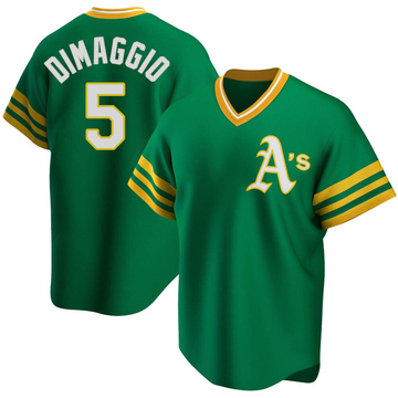 Replica Joe Dimaggio Youth Oakland Athletics Kelly Green R Road Cooperstown Collection Jersey