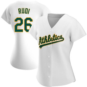 Replica Joe Rudi Women's Oakland Athletics White Home Jersey