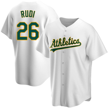 Replica Joe Rudi Youth Oakland Athletics White Home Jersey