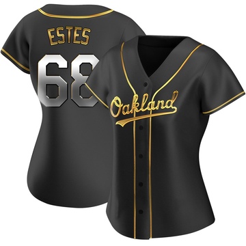 Replica Joey Estes Women's Oakland Athletics Black Golden Alternate Jersey