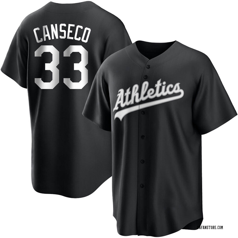 Replica Jose Canseco Men's Oakland Athletics White Black/ Jersey