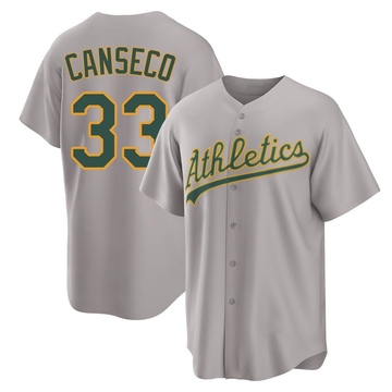 Replica Jose Canseco Youth Oakland Athletics Gray Away 2.0 Jersey
