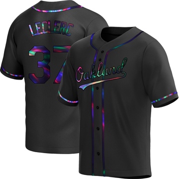 Replica Jose Leclerc Youth Oakland Athletics Black Holographic Alternate Jersey