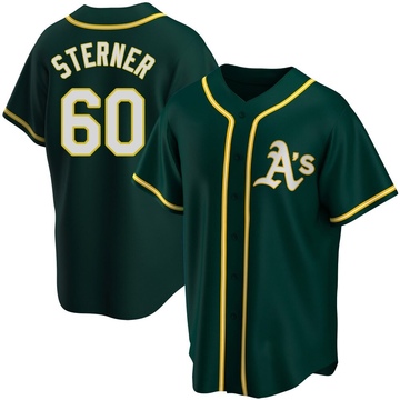 Replica Justin Sterner Men's Oakland Athletics Green Alternate Jersey