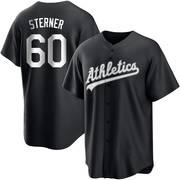 Replica Justin Sterner Men's Oakland Athletics White Black/ Jersey
