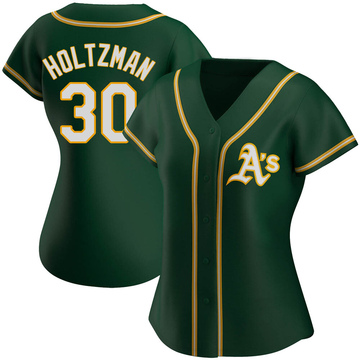 Replica Ken Holtzman Women's Oakland Athletics Green Alternate Jersey