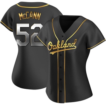 Replica Kyle McCann Women's Oakland Athletics Black Golden Alternate Jersey
