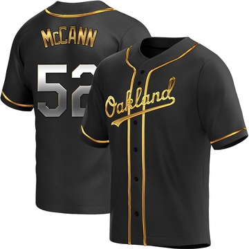 Replica Kyle McCann Youth Oakland Athletics Black Golden Alternate Jersey