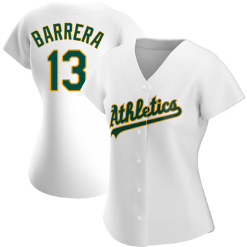 Replica Luis Barrera Women's Oakland Athletics White Home Jersey