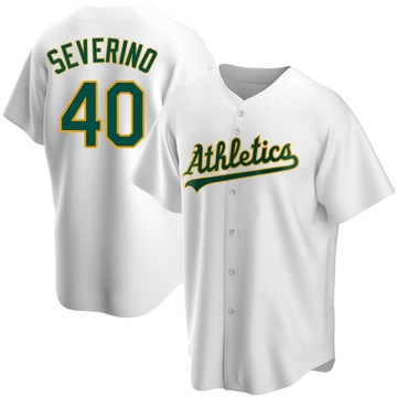 Replica Luis Severino Men's Oakland Athletics White Home Jersey