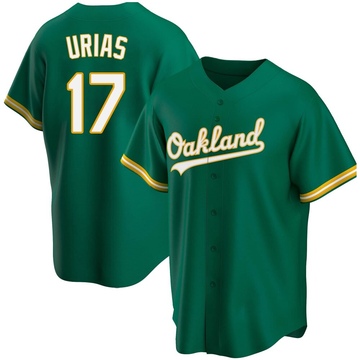 Replica Luis Urias Youth Oakland Athletics Kelly Green Alternate Jersey