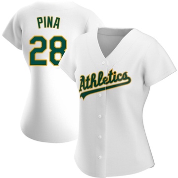 Replica Manny Pina Women's Oakland Athletics White Home Jersey