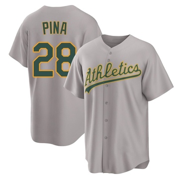 Replica Manny Pina Youth Oakland Athletics Gray Away 2.0 Jersey
