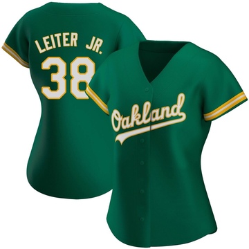 Replica Mark Leiter Jr. Women's Oakland Athletics Kelly Green Alternate Jersey