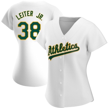 Replica Mark Leiter Jr. Women's Oakland Athletics White Home Jersey