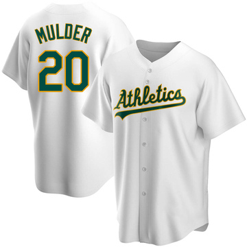 Replica Mark Mulder Men's Oakland Athletics White Home Jersey