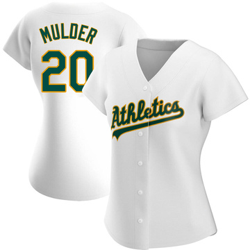 Replica Mark Mulder Women's Oakland Athletics White Home Jersey