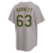Replica Mason Barnett Men's Oakland Athletics Gray Away 2.0 Jersey