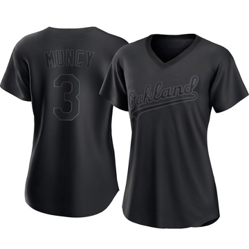 Replica Max Muncy Women's Oakland Athletics Black Pitch Fashion Jersey